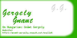gergely gnamt business card